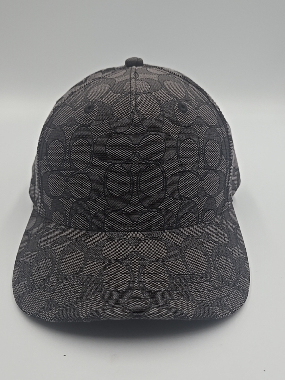 Coach Signature Monogram Baseball Cap in Black